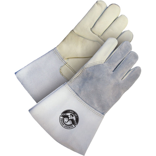 Gants de soudage en cuir fleur utilitaire Gander Brand, Cuir fleur de vache, Taille 2T-Grand Haskins Industrial Inc.