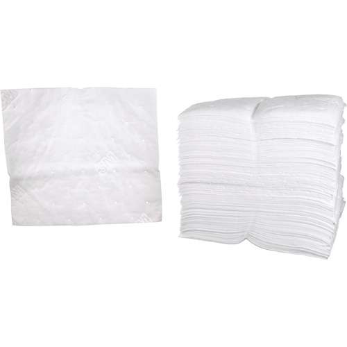 Petroleum Sorbent Pads, Oil Only, 19" x 17", 38.7 gal. Absorbancy Haskins Industrial Inc.