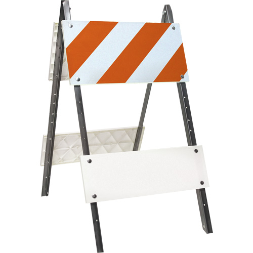 Barricade prismatique, Repliable, 24" lo x 45" h, Orange/Blanc Haskins Industrial Inc.
