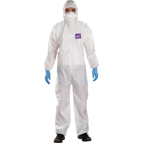 Combinaisons avec col Alphatec Microchem, Grand, Blanc, SMS Haskins Industrial Inc.