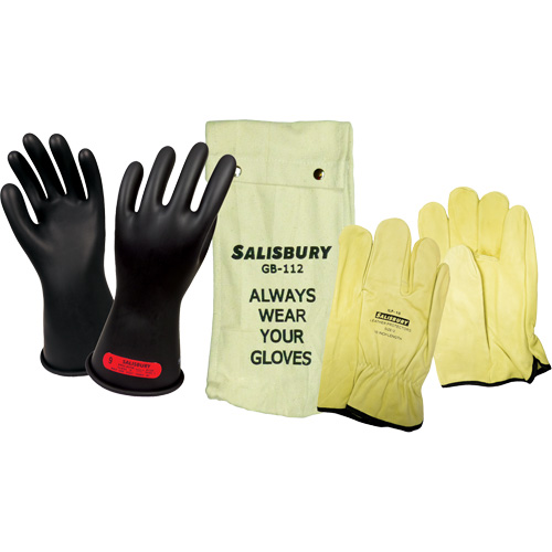Salisbury  Electrical-Insulating Glove Kit, ASTM Class 0, Size 9, 11" L Haskins Industrial Inc.