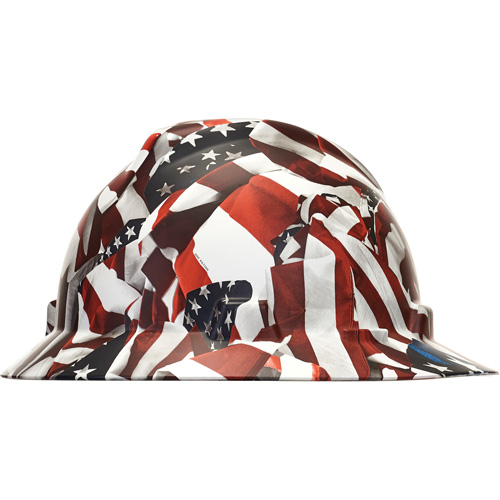 Casque de s&eacute;curit&eacute; &agrave; bordure compl&egrave;te Hydro Dip V-Gard, R&eacute;pond aux normes CSA type 1, Suspension Rochet, Non ventil&eacute; Haskins Industrial Inc.