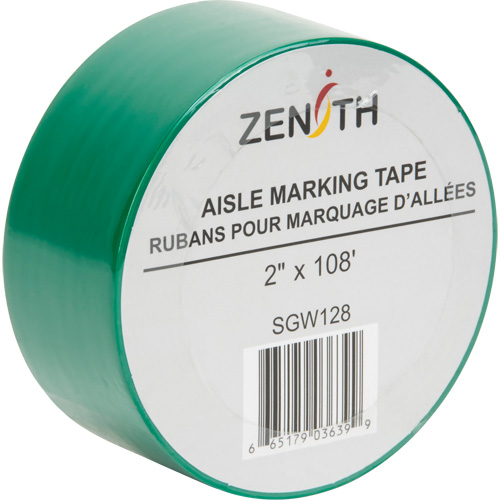 Aisle Marking Tape, 2" x 108', PVC, Green Haskins Industrial Inc.