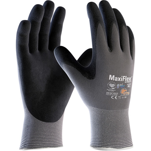 ATG MaxiFlex&reg; Ultimate AD-APT Coated Gloves, Small, Foam Nitrile Coating, 15 Gauge, Nylon/Spandex Shell Haskins Industrial Inc.