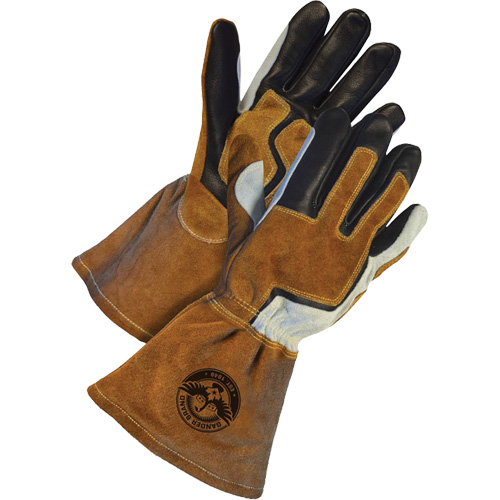Gants de soudage &agrave; l'arc MIG Gander Brand, Cuir fleur de vache, Taille T-petit Haskins Industrial Inc.