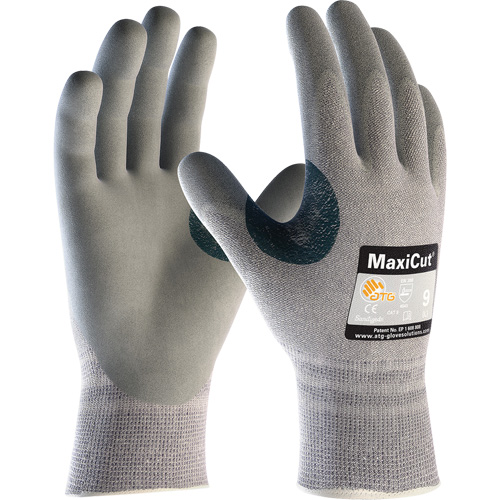 Gants r&eacute;sistants aux coupures en tricot sans coutures ATG MaxiCut 5, T-petit, Calibre 13, Rev&ecirc;tement Mousse de nitrile, ASTM ANSI niveau A4/EN 388 niveau 4/EN 388 niveau C Haskins Industrial Inc.