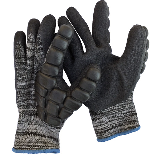 Gants antichocs enduits pour le martelage, 8/Moyen, Paume en Synth&eacute;tique, Poignet &eacute;lastique Haskins Industrial Inc.