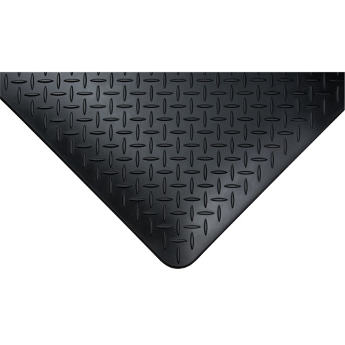 Tapis antifatigue, Losange, 1-2/3' x 3-1/4' x 3/4", Noir, Polyur&eacute;thane Haskins Industrial Inc.