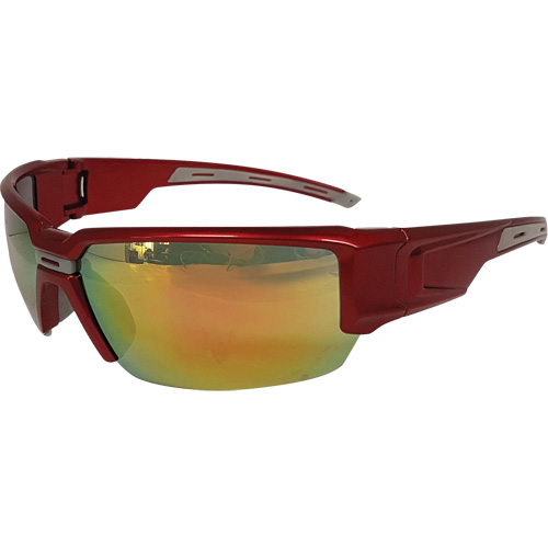 Lunettes de s&eacute;curit&eacute; Hartley, Lentille Rouge, R&eacute;pond ou surpasse la norme CSA Z94.3 Haskins Industrial Inc.