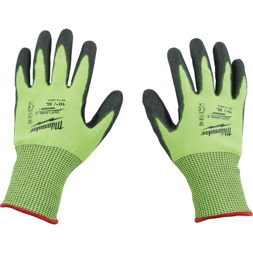 Gants &agrave; haute visibilit&eacute; enduits par trempage, Taille Petit, Calibre 15, Rev&ecirc;tement Polyur&eacute;thane, Enveloppe en Poly&eacute;thyl&egrave;ne, ASTM ANSI niveau A5 Haskins Industrial Inc.