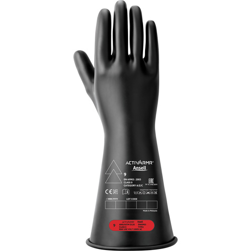 Gants isolants &eacute;lectriques, ASTM classe 0, Taille 10, 11" lo Haskins Industrial Inc.