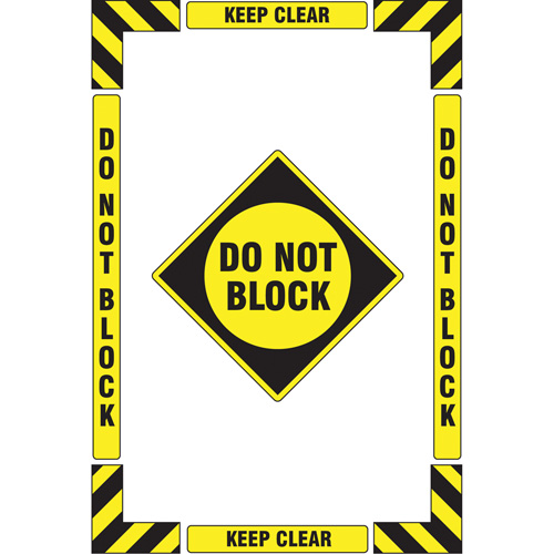 "Keep Clear Do Not Block" Floor Marking Kit, Adhesive, English with Pictogram Haskins Industrial Inc.