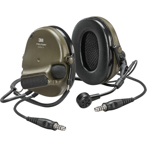 Casque VI NIB avec deux fils de sortie Peltor ComTac, Style Cordon cervical, 22 dB Haskins Industrial Inc.
