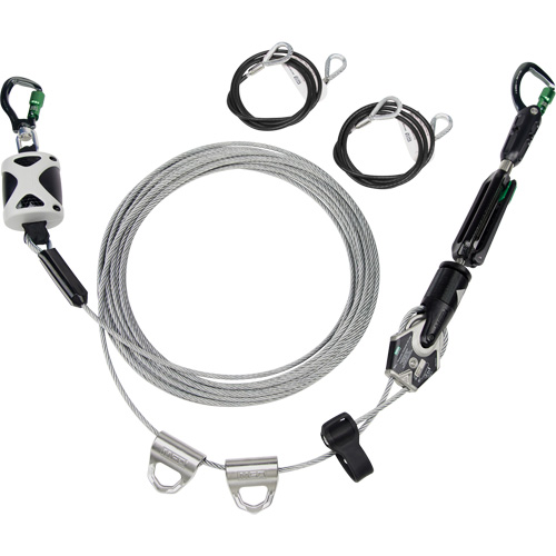 C&acirc;ble de sûret&eacute; horizontal temporaire, C&acirc;ble galvanis&eacute; Haskins Industrial Inc.