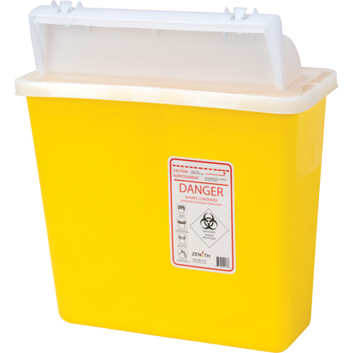 Contenant pour objets pointus et tranchants, Capacit&eacute; de 4,6 L Haskins Industrial Inc.