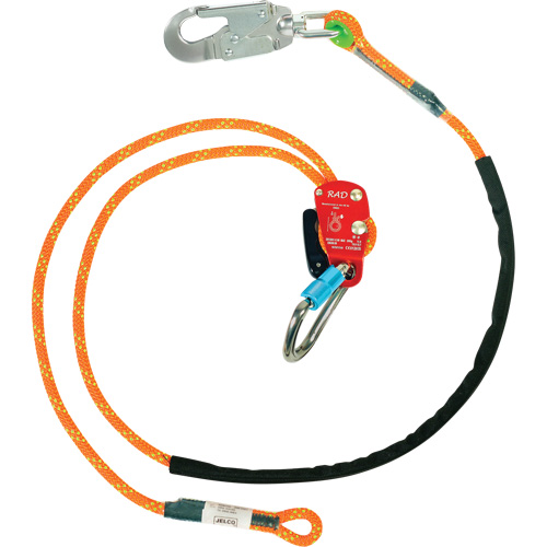 RAD Adjustable Rope Safety Lanyard, 1 Legs, 6', CSA Class F Haskins Industrial Inc.