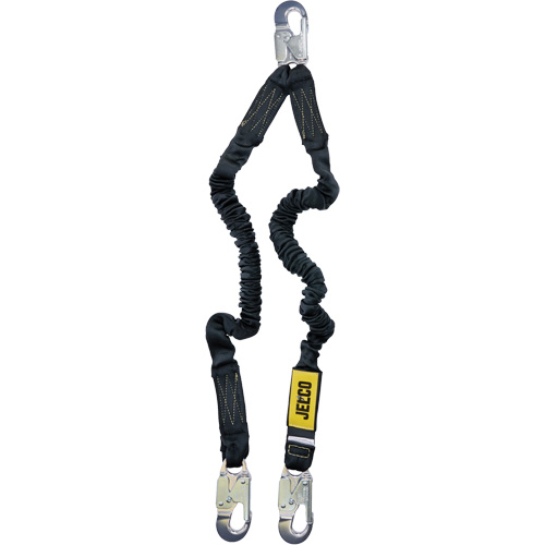 Arc Flash Lanyard, 4', Locking Snap Hook Center, Locking Snap Hook Leg Ends, Nylon Haskins Industrial Inc.