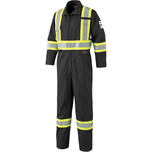 7702BK FR-Tech&reg; 88/12 FR Arc Rated Coveralls, Size 36, Black, 9.7 cal/cm² Haskins Industrial Inc.