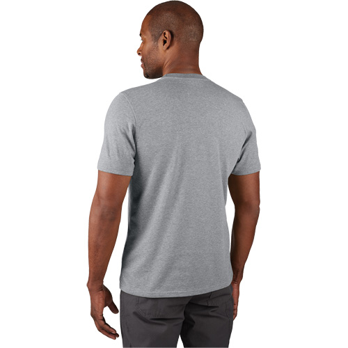 Hybrid Work Tee Shirt, Men's, Small, Grey Haskins Industrial Inc.