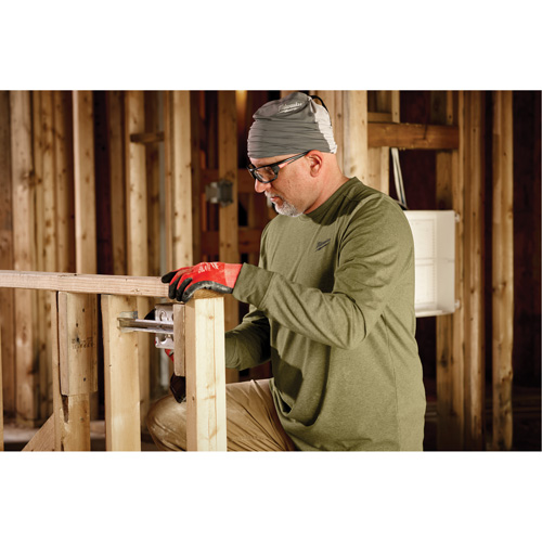 Hybrid Work Tee Shirt, Men's, Small, Green Haskins Industrial Inc.