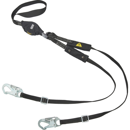 V-Series Utility Energy Absorbing Lanyard, 6', Snap Hook Center, Snap Hook Leg Ends, Nylon Haskins Industrial Inc.