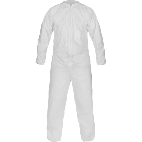 CleanMax&reg; Clean Manufactured Non-Sterile Coverall, Medium, White, Microporous Haskins Industrial Inc.