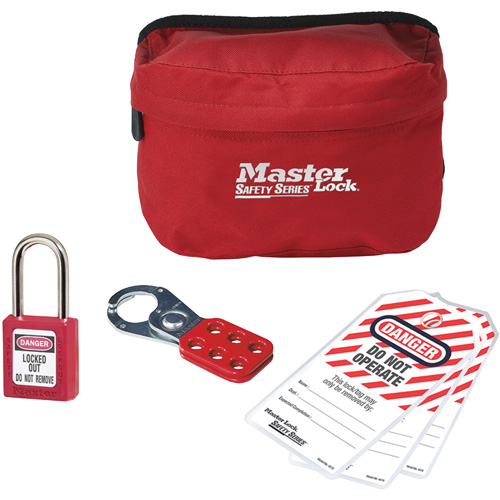 Trousse de cadenassage personnalis&eacute;e avec cadenas en thermoplastique Zenex, 6 composants compris Haskins Industrial Inc.