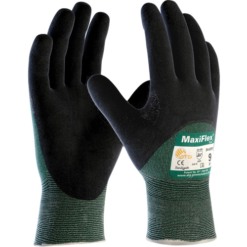 Gants sans coutures r&eacute;sistant aux coupures ATG MaxiFlex Cut, Taille Grand, Calibre 15, Rev&ecirc;tement Nitrile, Enveloppe en Fil technique, ASTM ANSI niveau A2/EN 388 niveau 3/EN 388 niveau B Haskins Industrial Inc.