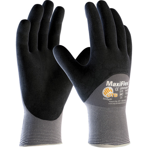 ATG MaxiFlex&reg; Ultimate Touchscreen Compatible Gloves, Large, Nitrile Coating, 15 Gauge, Nylon/Elastane Shell Haskins Industrial Inc.