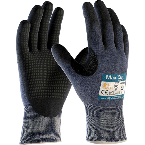 Gants ATG MaxiCut Ultra DT, Taille Grand, Calibre 15, Rev&ecirc;tement Nitrile, Enveloppe en Fil technique, ASTM ANSI niveau A3/EN 388 niveau 5/EN 388 niveau C Haskins Industrial Inc.