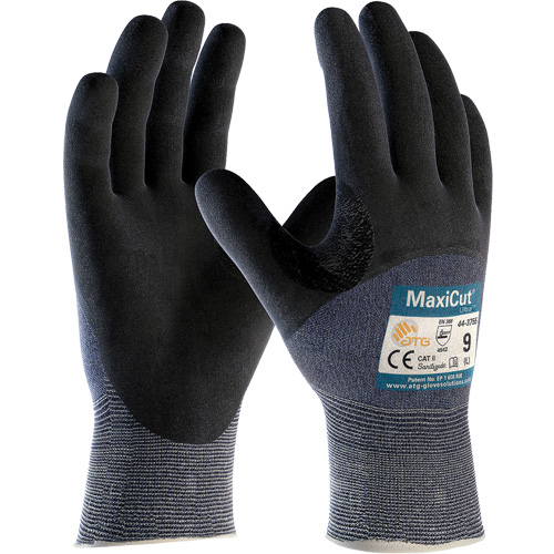 Gants r&eacute;sistants aux coupures en tricot sans couture ATG MaxiCut Ultra, Taille Grand, Calibre 15, Rev&ecirc;tement Nitrile, Enveloppe en Fil technique, ASTM ANSI niveau A3/EN 388 niveau 5/EN 388 niveau C Haskins Industrial Inc.