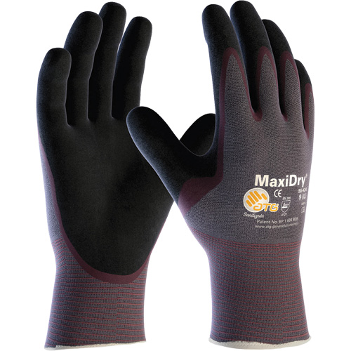 Gants sans couture ultra l&eacute;gers ATG MaxiDry, Grand, R&ecirc;vetement Nitrile, Calibre 15, Enveloppe en Nylon/&eacute;lasthanne Haskins Industrial Inc.