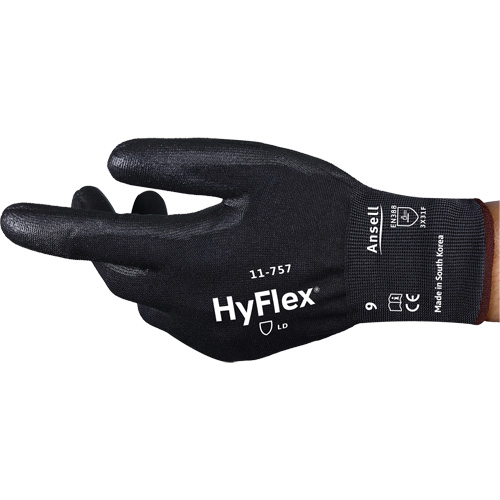 HyFlex&reg; 11-757 Cut-Resistant Gloves, Size 6, 18 Gauge, Polyurethane Coated, Intercept Shell, ASTM ANSI Level A7/EN 388 Level F Haskins Industrial Inc.