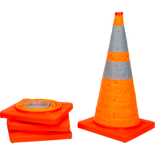 Collapsible Traffic Cone, 28" H, Orange Haskins Industrial Inc.