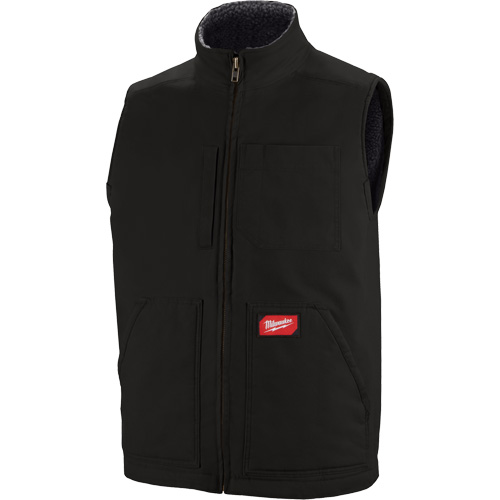 Veste doubl&eacute;e en sherpa ultra-r&eacute;sistante, Hommes, Petit, Noir Haskins Industrial Inc.