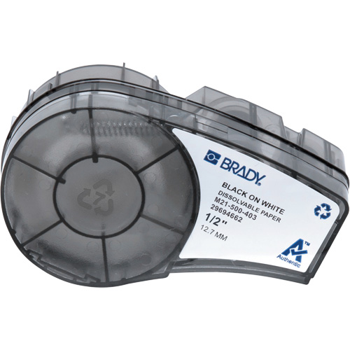 Water Soluble Labels with Ribbon, Black Haskins Industrial Inc.