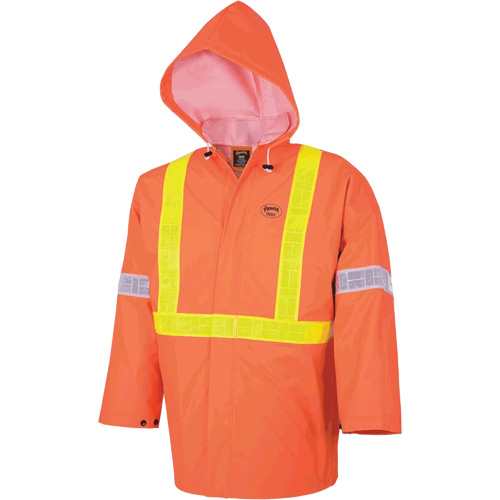 R85 Element FR FR 3-Piece Safety Rain Suit, PVC, Small, High-Visibility Orange Haskins Industrial Inc.