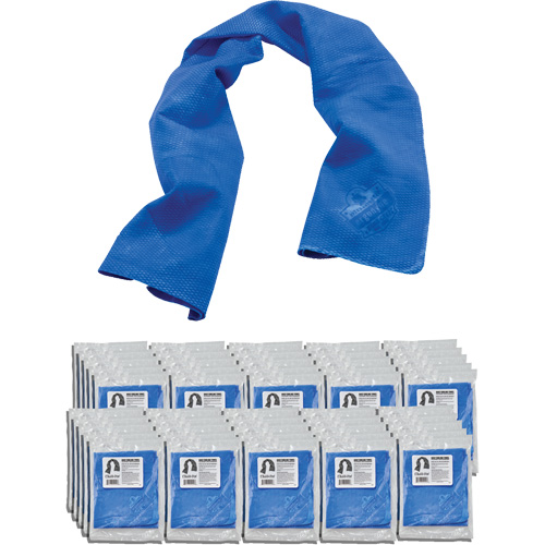 Serviette de refroidissement par &eacute;vaporation Chill-Its 6602, Bleu Haskins Industrial Inc.
