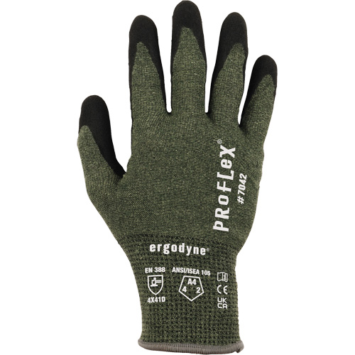 Proflex 7042 Cut-Resistant Gloves, Size Small, 18 Gauge, Nitrile Coated, Aramid Shell, ASTM ANSI Level A4/EN 388 Level D Haskins Industrial Inc.