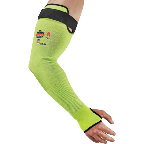 ProFlex 7941-PR Cut-Resistant Protective Arm Sleeve, TenaLux, 22", ASTM ANSI Level A4/EN 388 Level D, High Visibility Lime Haskins Industrial Inc.