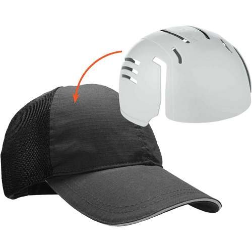 Skullerz 8946 Standard Baseball Cap with Bump Cap Insert, Black Haskins Industrial Inc.