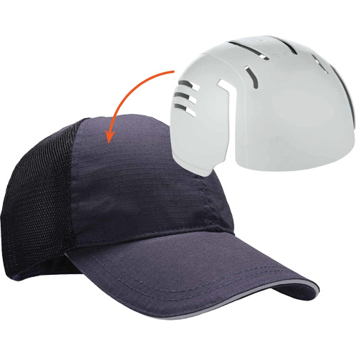 Skullerz 8946 Standard Baseball Cap with Bump Cap Insert, Navy Blue Haskins Industrial Inc.