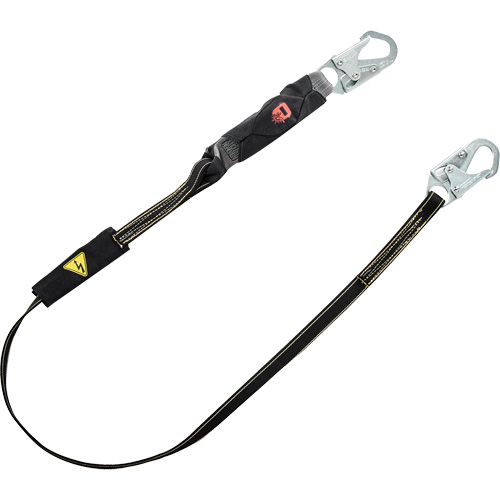 V-Series Welding Energy Absorbing Lanyard, 6', Snap Hook Center, Snap Hook Leg Ends, Kevlar&reg;/Metal/Nylon Haskins Industrial Inc.