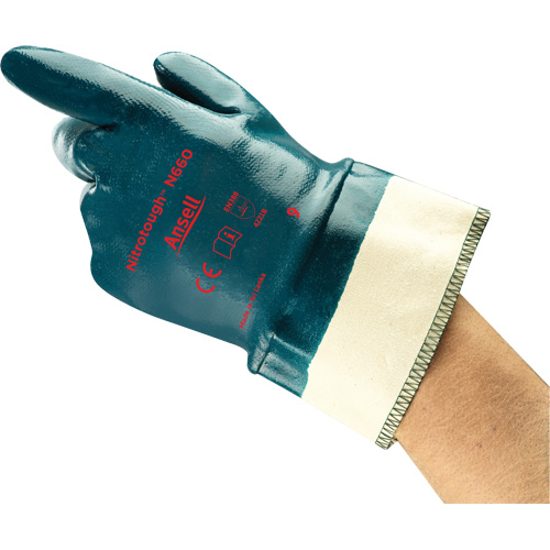 Gants Nitrotough N660, 9, R&ecirc;vetement Nitrile, Enveloppe en Coton Haskins Industrial Inc.