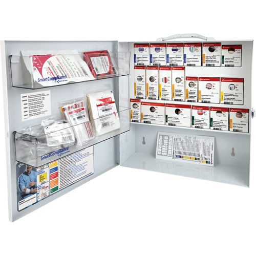 Armoire pour premiers soins SmartCompliance, R&eacute;pond &agrave; la norme CSA Z1220-17 type 2 environnements &agrave; faible risque, Petit (2-25 travailleurs) Haskins Industrial Inc.
