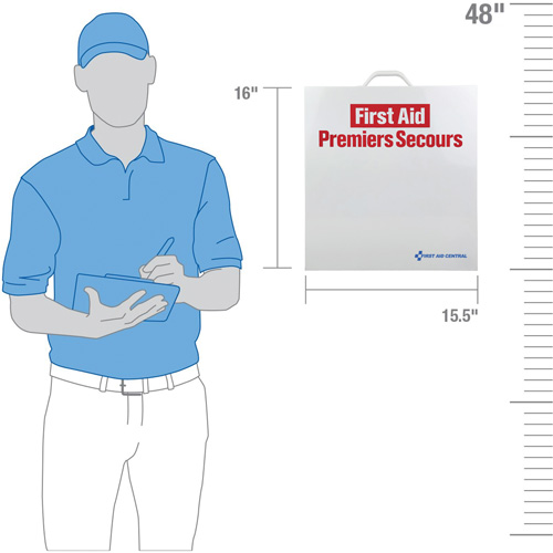 Armoire pour premiers soins SmartCompliance, R&eacute;pond &agrave; la norme CSA Z1220-17 type 2 environnements &agrave; faible risque, Moyen (26-50 travailleurs) Haskins Industrial Inc.