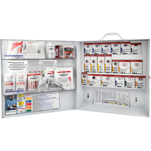 Armoire pour premiers soins SmartCompliance, R&eacute;pond &agrave; la norme CSA Z1220-17 type 2 environnements &agrave; faible risque, Moyen (26-50 travailleurs) Haskins Industrial Inc.