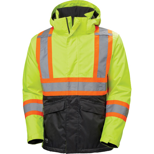 Alta Winter Jacket, Polyester, Black/High Visibility Lime-Yellow, Small Haskins Industrial Inc.