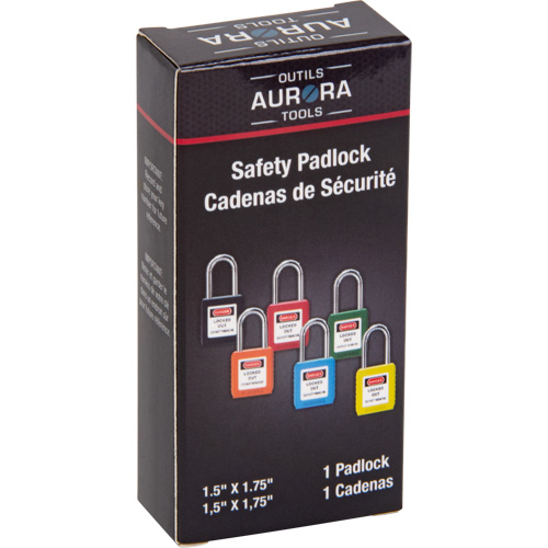 Verrouillage pour les consignations, Cadenas de s&eacute;curit&eacute;, Cl&eacute;s diff&eacute;rentes, Thermoplastique, Largeur de 1-1/2" Haskins Industrial Inc.