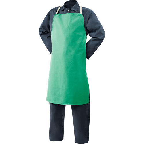 Weldlite Fire-Resistant Cotton Apron, Bib, 36" L, Green Haskins Industrial Inc.